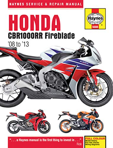 Workshop Manual Haynes Honda CBR1000RR Fireblade 2008 to 2013 (5688)