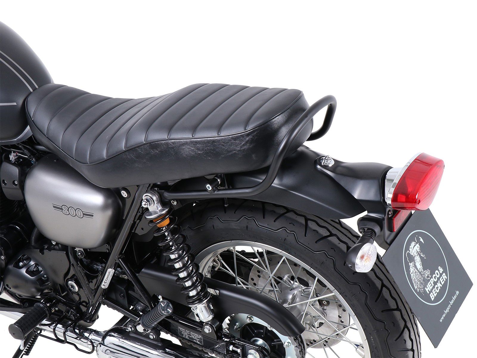 Hepco&Becker Passenger grab handle black for Kawasaki W800 Steet/Cafe from 2019