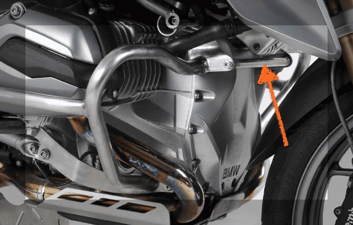 Hepco&Becker Crash bar connecting bracket stainless steel BMW R1200GS LC from 2013 to 2018