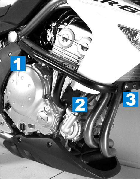Hepco&Becker Crash bar black for Kawasaki ER to 206N 2006 to 2008