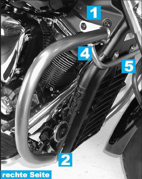 Hepco&Becker Crash bar chrome for Yamaha XVS1300 Midnight Star from 2007 to 2016