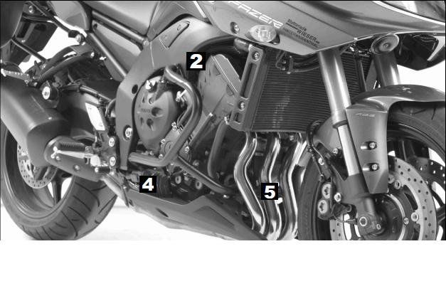 Hepco&Becker Crash bar black for Yamaha FZ8 from 2010 to 2016
