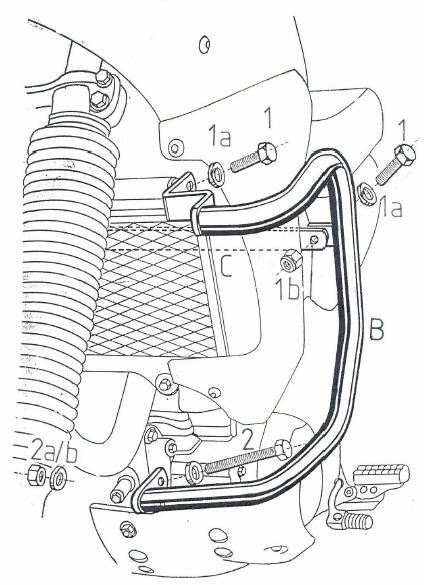 Hepco&Becker Crash bar black for Yamaha XT600 TENERE from 1988 to 1990