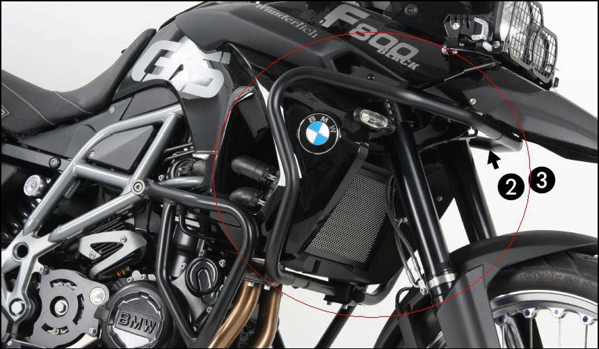 Hepco&Becker Crash bar black top for BMW F650GS TWIN from 2008 to 2011 / F700GS from 2012 to 2017 / F800GS from 2008 to 2016