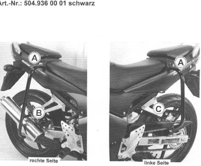 Hepco&Becker Rear Crash Bar Black for Honda CBR125R from 2007 to 2010