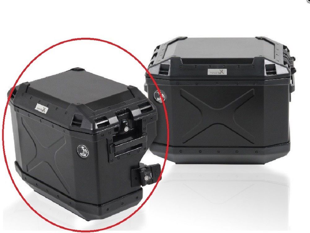 Hepco&Becker Xplorer black side case left 37 liter Cutout version