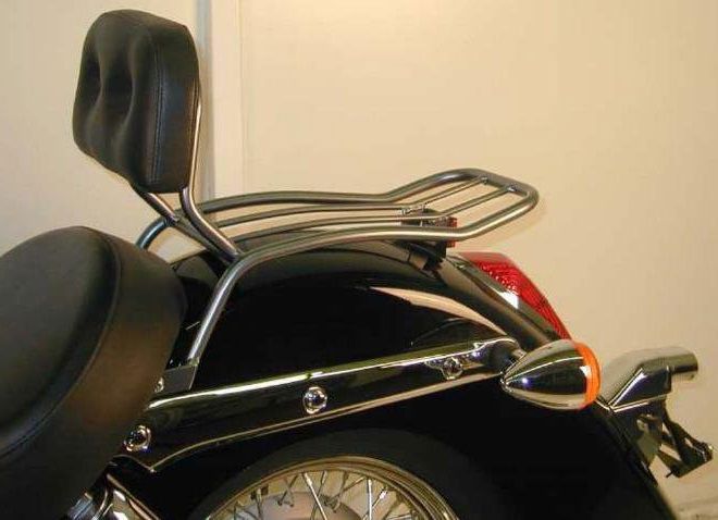 Hepco&Becker Solorack with backrest chrome for Honda VT750C Shadow from 2008