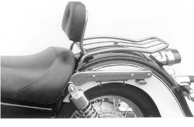 Hepco&Becker Solorack with backrest chrome for Kawasaki VN1500 CLASSIC from 1998