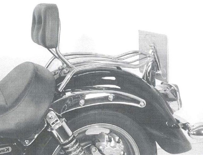 Hepco&Becker Solorack with backrest chrome for Kawasaki VN1600 CLASSIC from 2003