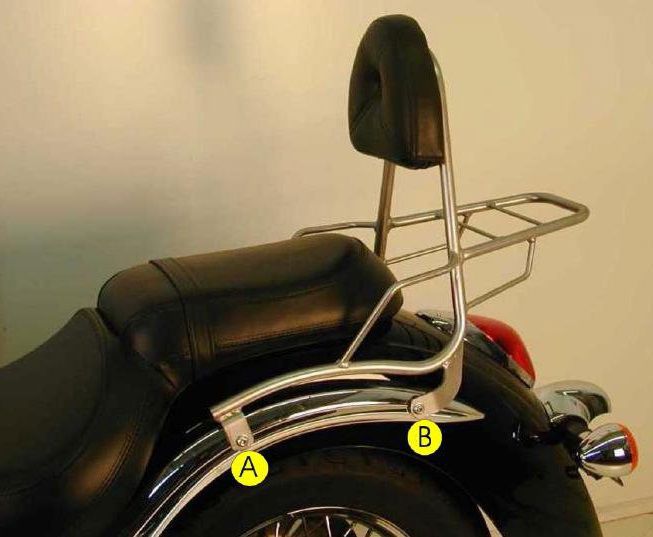 Hepco&Becker Sissybar with rack black for Kawasaki VN900 CLASSIC from 2006