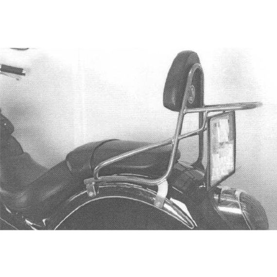 Hepco&Becker Sissybar with rack chrome for Kawasaki VN2000 from 2004 to 2007 and Classic from 2008