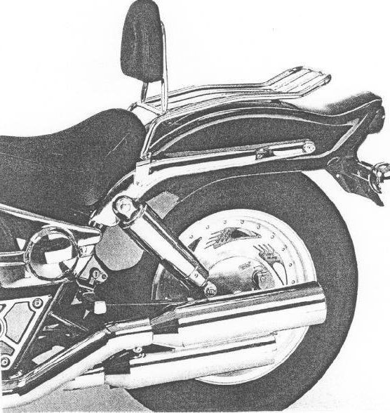 Hepco&Becker Solorack with backrest chrome for Suzuki VZ800 Marauder