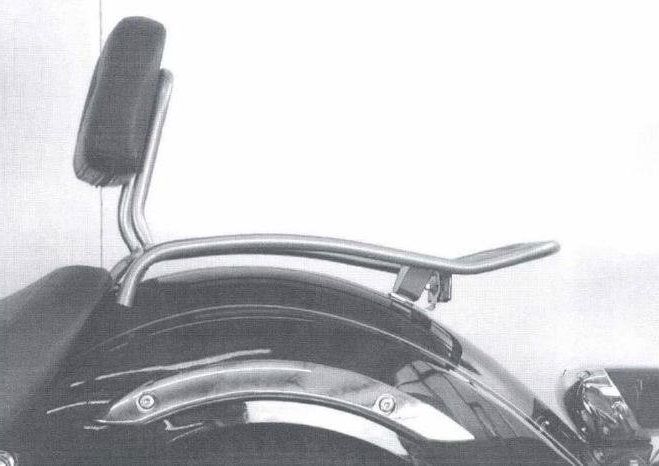 Hepco&Becker Solorack with backrest chrome for Yamaha XVS125/ XVS250
