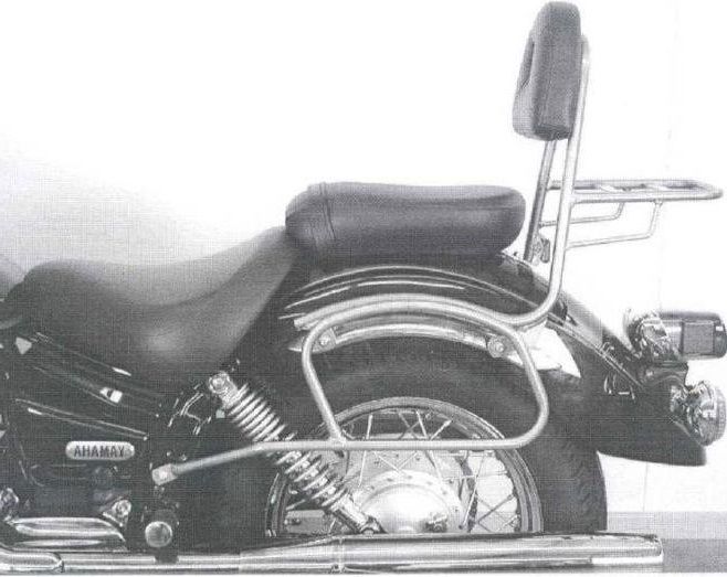 Hepco&Becker Sissybar with rack chrome for Yamaha XVS125/ XVS250