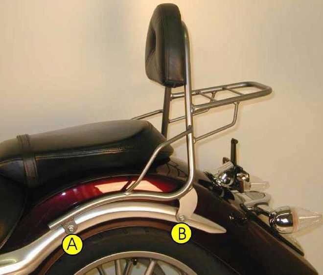 Hepco&Becker Sissybar with rack chrome for Yamaha XV1900 Midnight Star