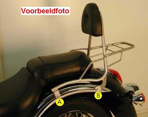 Hepco&Becker Sissybar with rack chrome for Moto Guzzi NEVADA CLASSIC 750i.e. From 2004