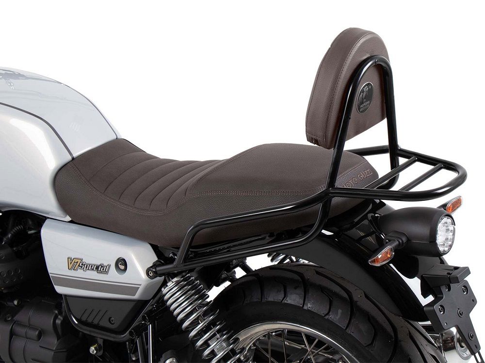 Hepco&Becker Sissybar with rack black front/brown Moto Guzzi V7 Special / Stone / Stone Centenario from 2021