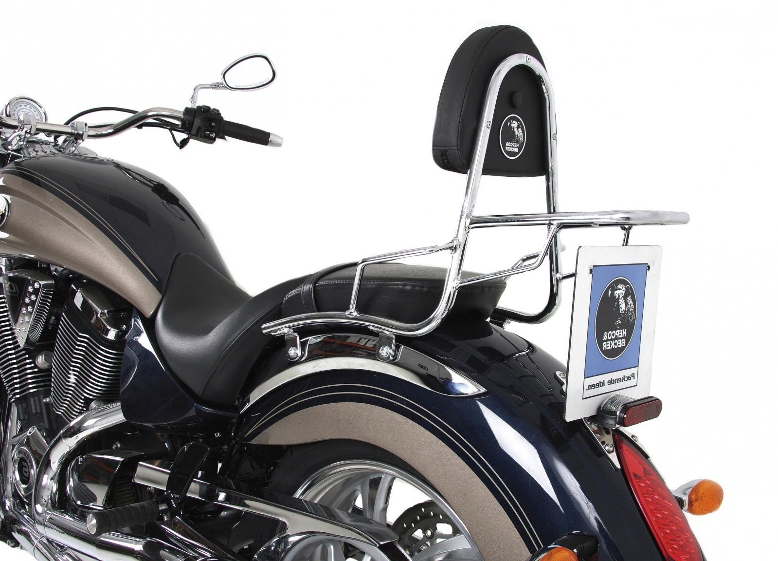 Hepco&Becker Sissybar with rack chrome for Victory Kingpin