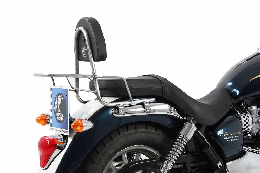 Hepco&Becker Sissybar with rack chrome for Triumph Bonneville America / Speedmaster from 2011 to 2017