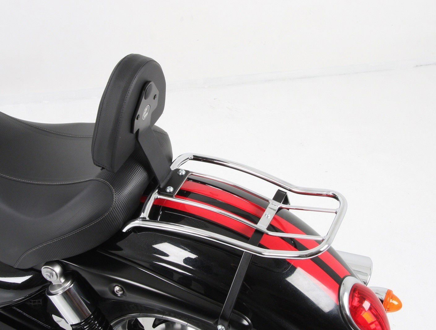 Hepco&Becker Solorack with backrest chrome for Triumph ROCKET III Classic from 2006 and ROCKET III Roadster from 2011