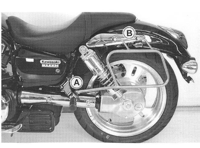 Hepco&Becker Pannier racks standard chrome for Kawasaki VN1500/1600 MEAN STREAK