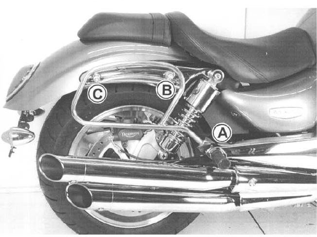 Hepco&Becker Bag carriers standard chrome for Triumph ROCKET III from 2006