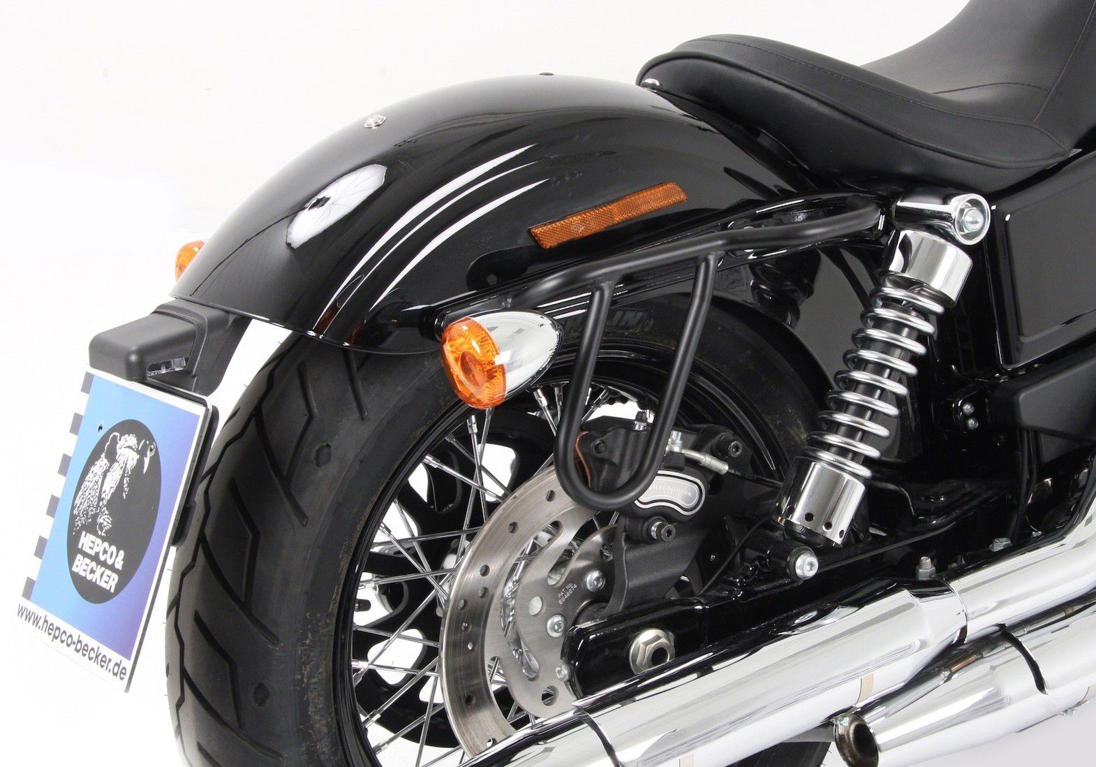 Hepco&Becker Bag Carriers Cutout black for Harley Davidson Street Bob