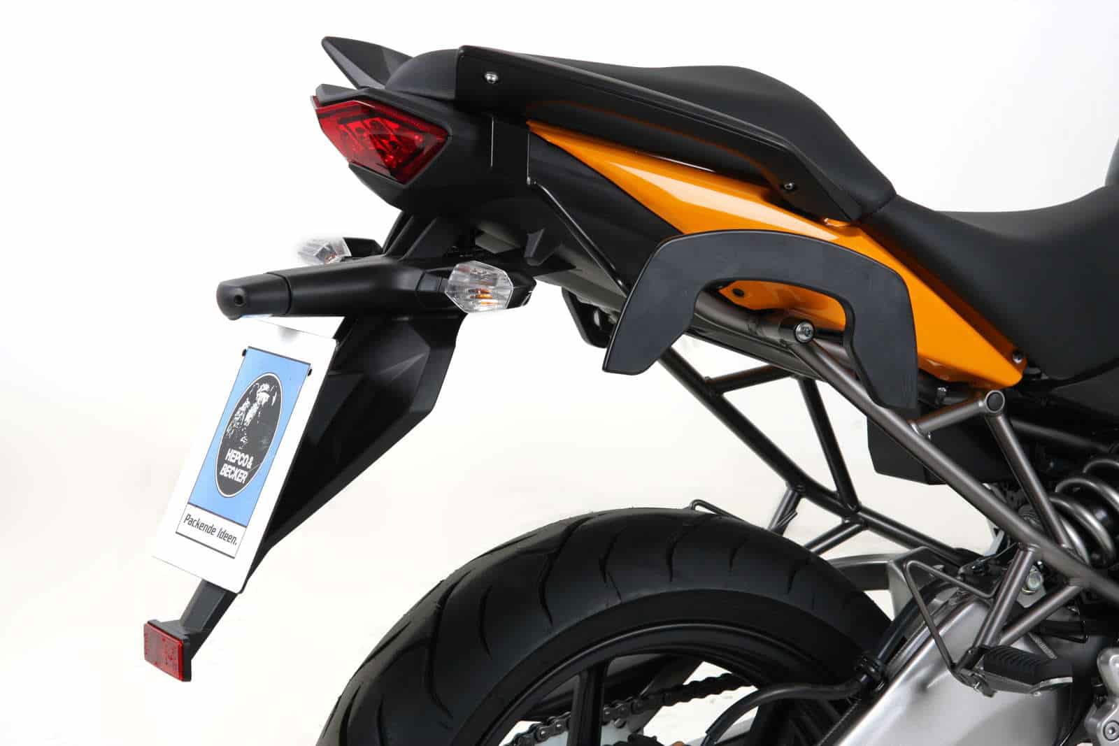 Hepco & Becker C-Bow pannier rack set black for Kawasaki VERSYS 650 from 2010 to 2014