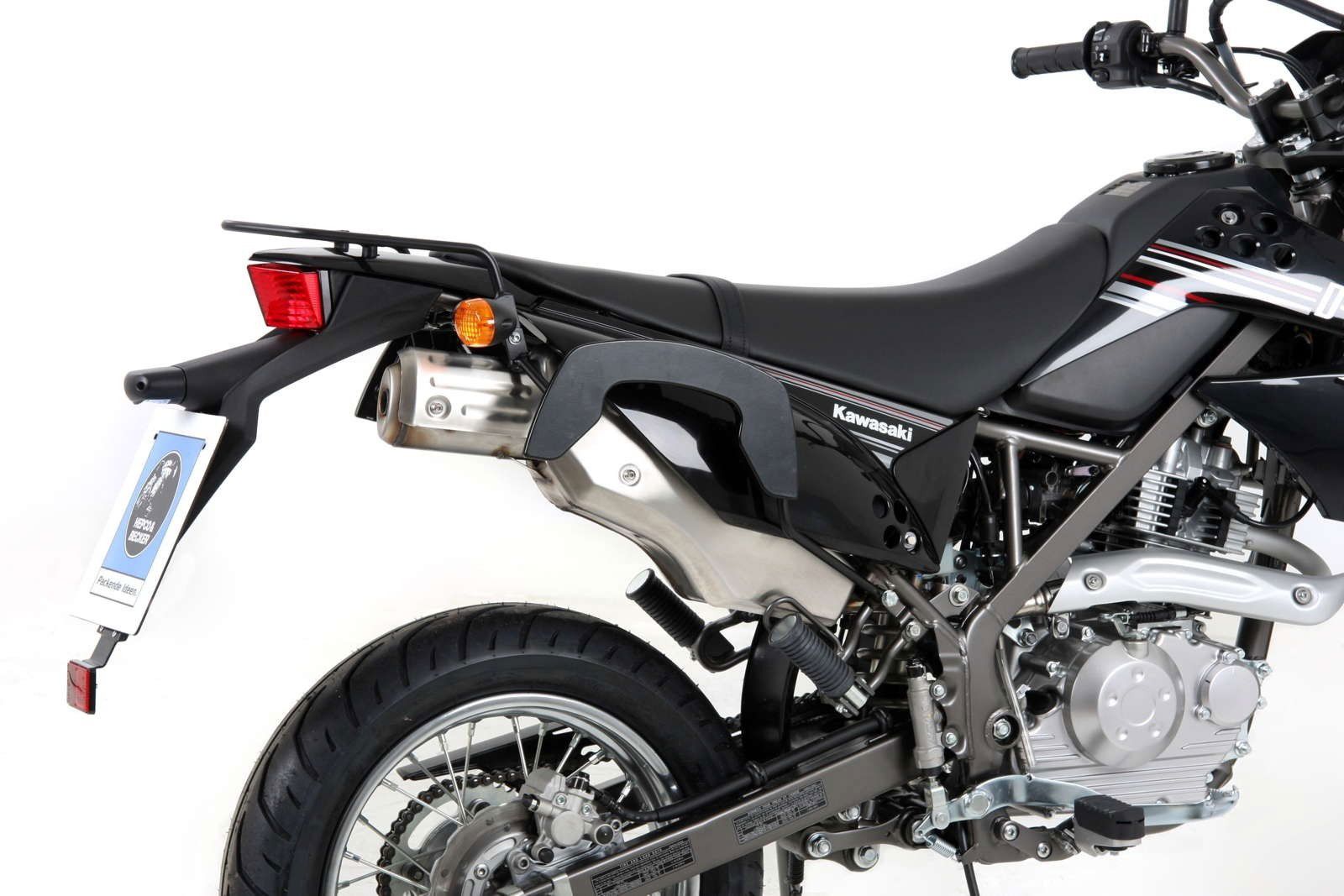 Hepco & Becker C-Bow pannier rack set black for Kawasaki D-Tracker 125 from 2010 to 2012