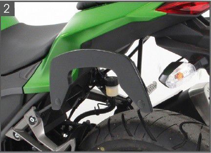 Hepco & Becker C-Bow pannier rack set black for Kawasaki Z300 from 2015 to 2018