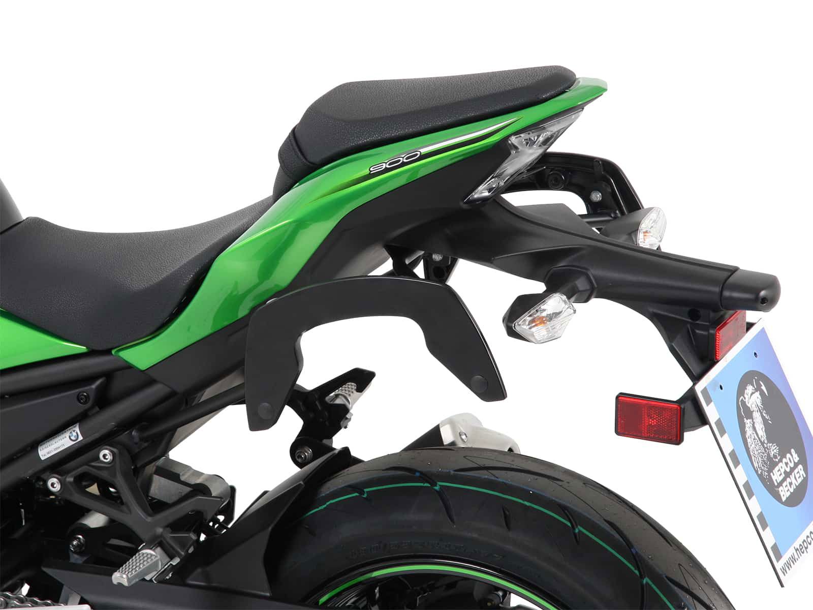 Hepco & Becker C-Bow pannier rack set black for Kawasaki Z900 from 2017