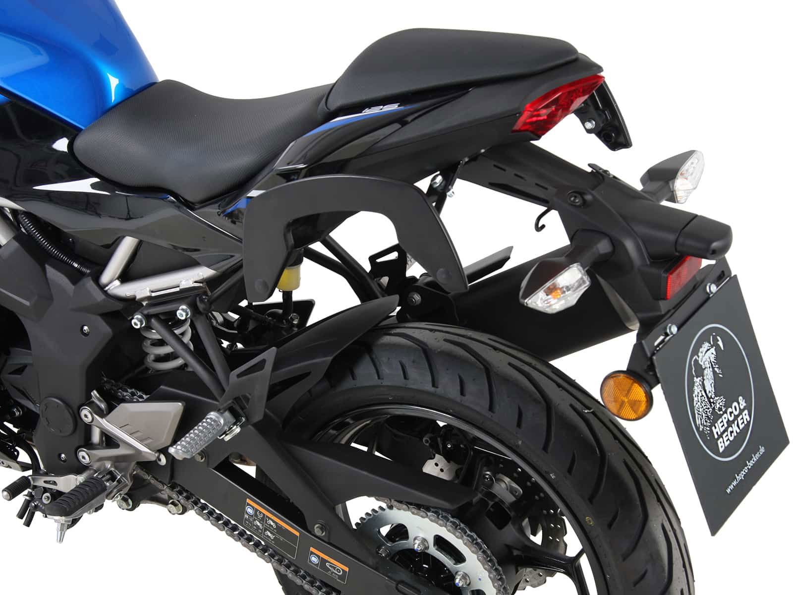 Hepco & Becker C-Bow pannier rack set black for Kawasaki Z125 from 2018
