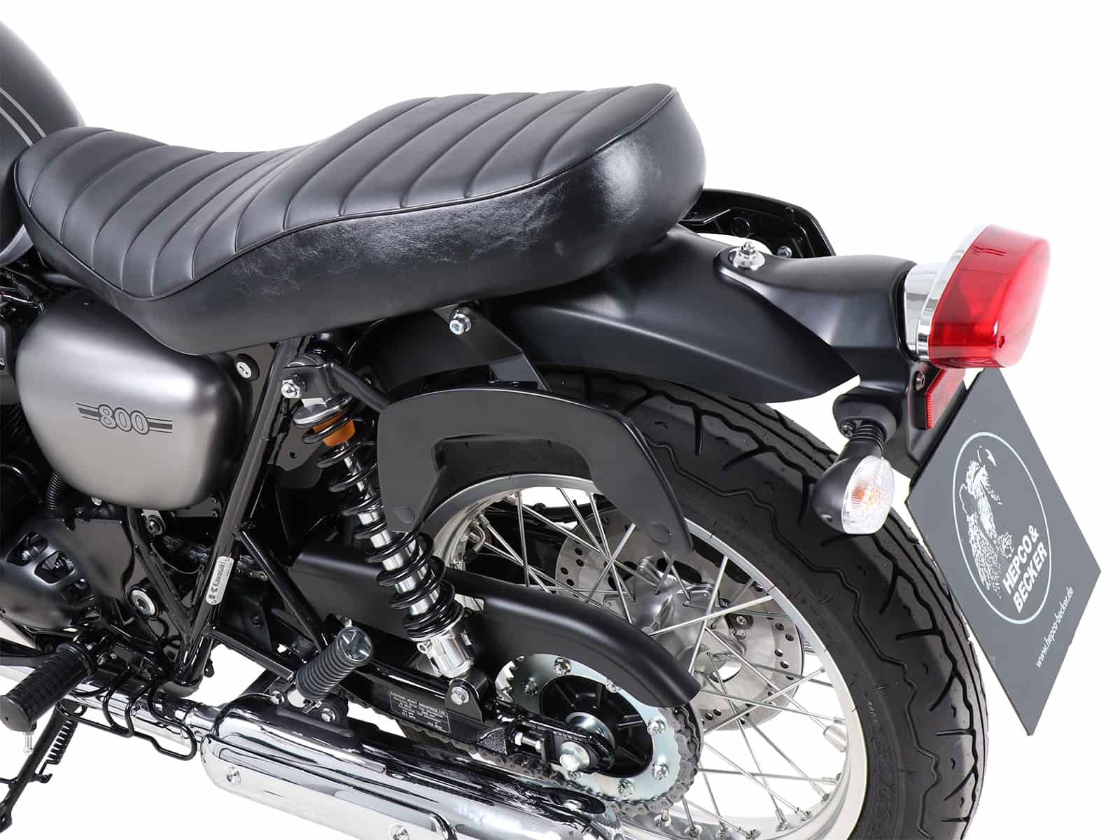 Hepco & Becker C-Bow pannier rack set black for Kawasaki W800 Steet/Cafe from 2019