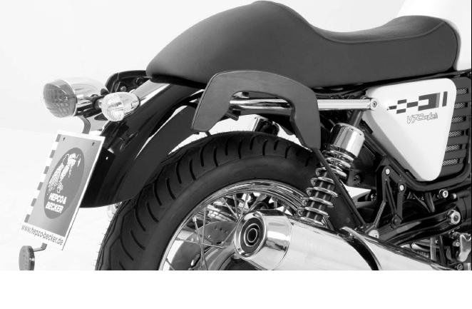 Hepco & Becker C-Bow pannier rack set black for Moto Guzzi V7 Classic / V7 Cafe classic from 2009 to 2011