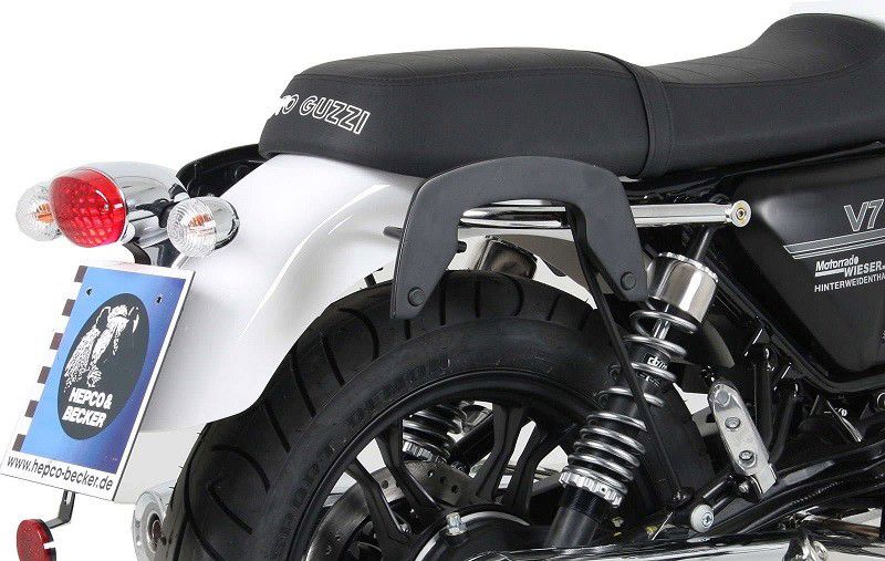 Hepco & Becker C-Bow pannier rack set black for Moto Guzzi V7 Classic/Special from 2008 to 2014