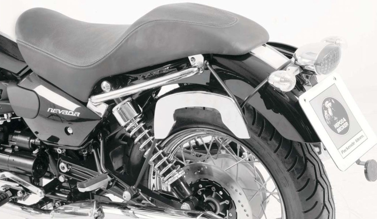 Hepco & Becker C-Bow custom pannier rack set chrome for Moto Guzzi NEVADA 750 Anniversario from 2010