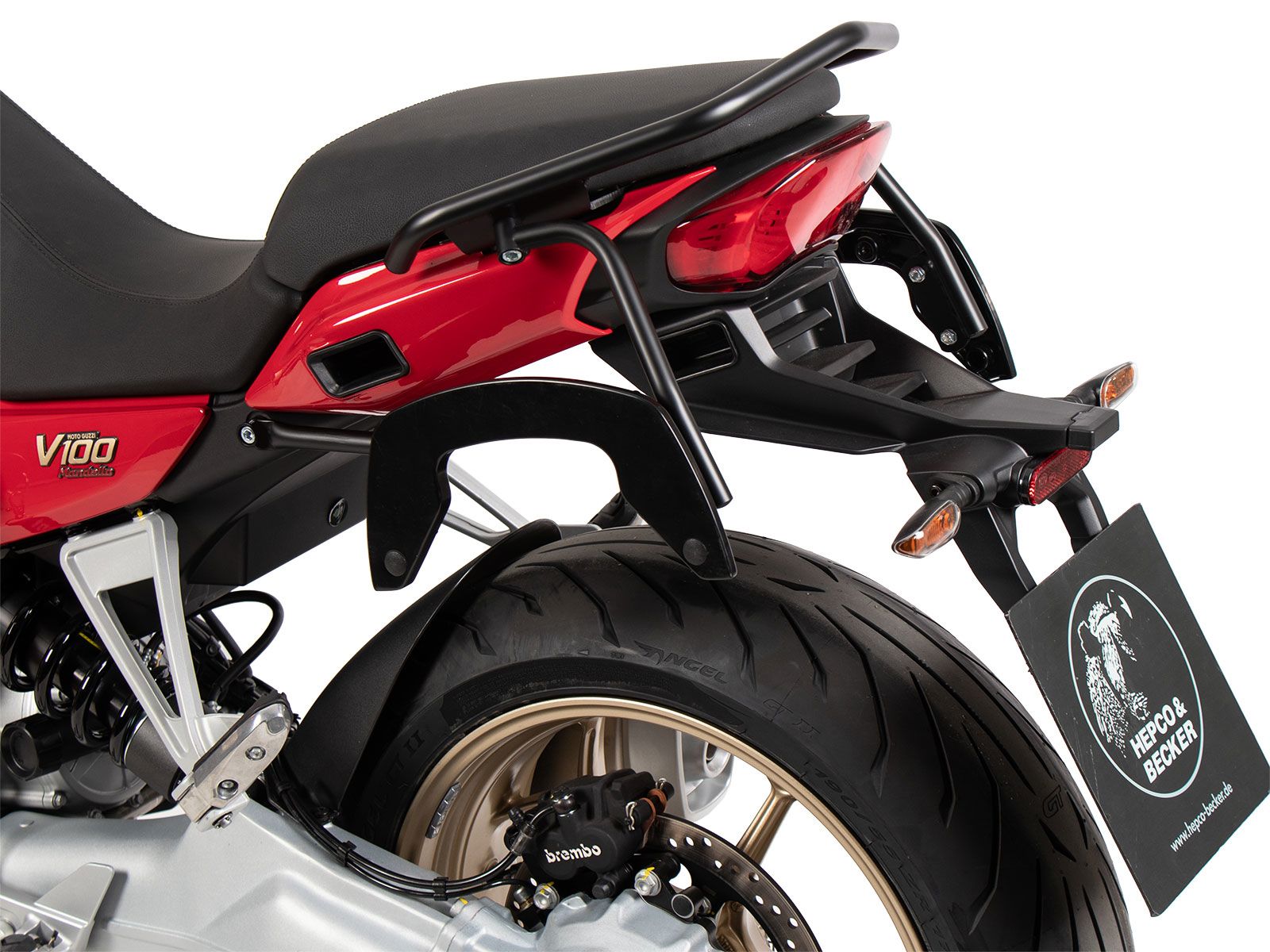 Hepco & Becker C-Bow pannier rack set black for Moto Guzzi V100 Mandello / S from 2022