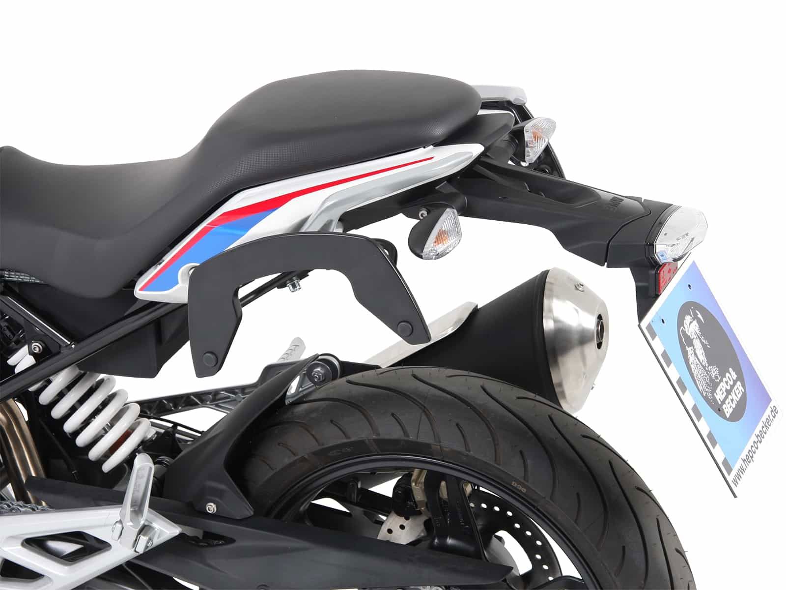 Hepco & Becker C-Bow pannier rack set black for BMW G310R from 2016 to 2020