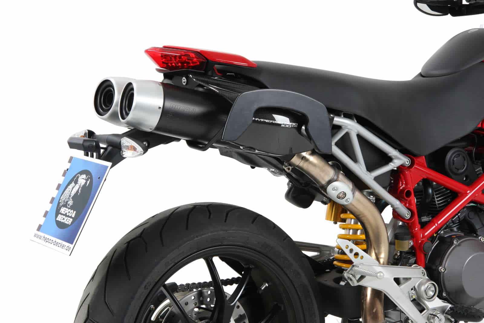 Hepco & Becker C-Bow pannier rack set black for Ducati Hypermotard 796 / 1100 from 2007 to 2012
