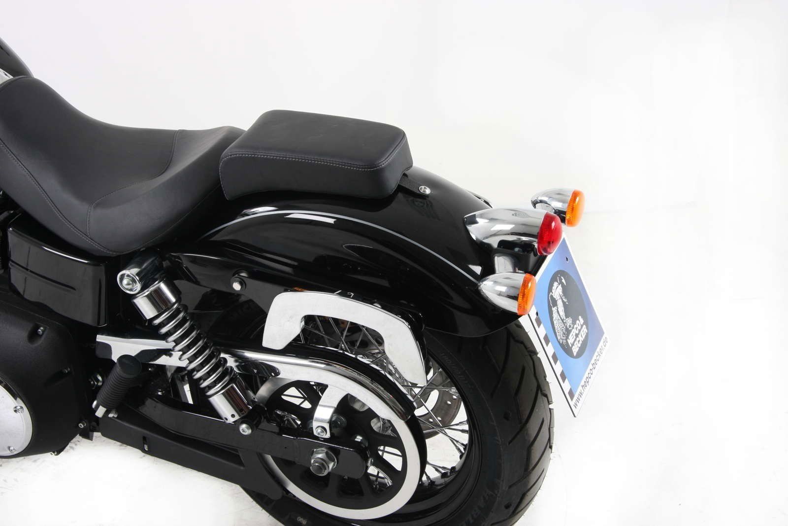Hepco & Becker C-Bow pannier rack set chrome for Harley Davidson Dyna Wide Glide