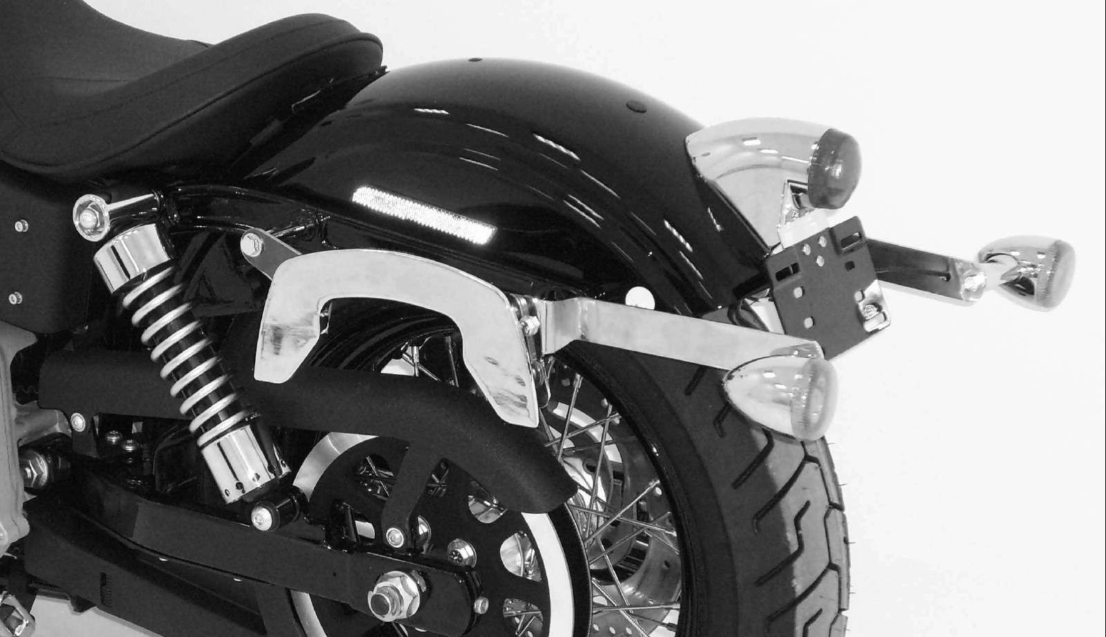 Hepco & Becker C-Bow pannier rack set chrome for Harley Davidson Street Bob
