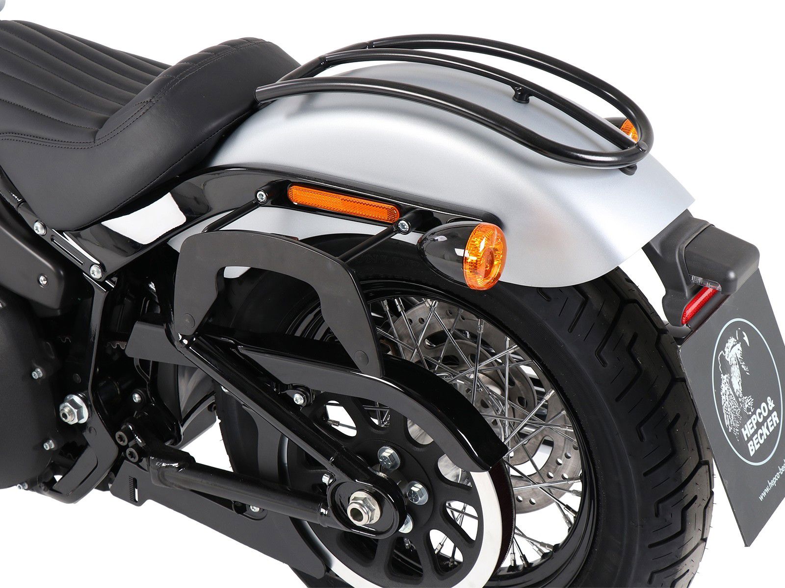 Hepco & Becker C-Bow pannier rack set black for Harley Davidson Softail Street Bob from 2018