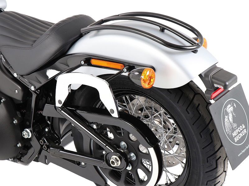 Hepco & Becker C-Bow pannier rack set chrome for Harley Davidson Softail Street Bob from 2018