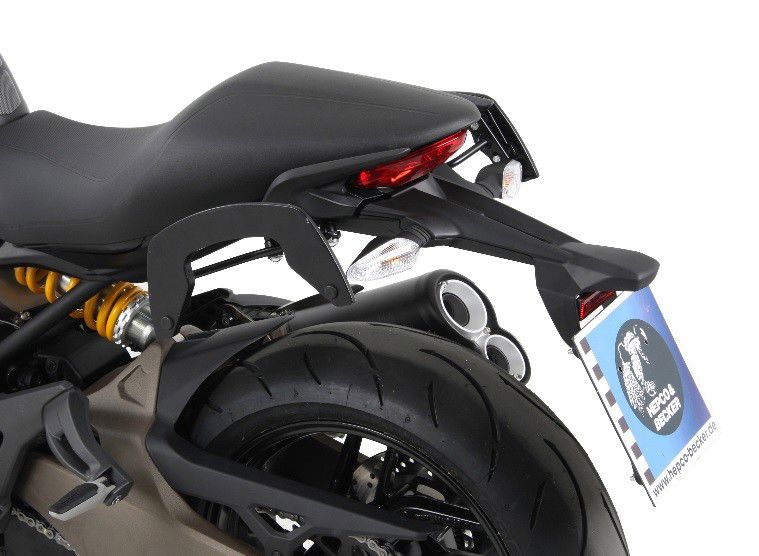 Hepco & Becker C-Bow pannier rack set black for Ducati Monster 821 from 2014 to 2017