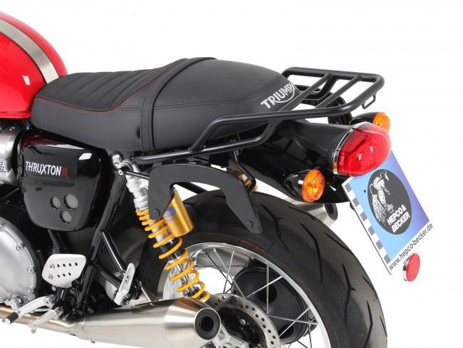 Hepco & Becker C-Bow pannier rack set chrome for Triumph Thruxton/R1200 from 2016