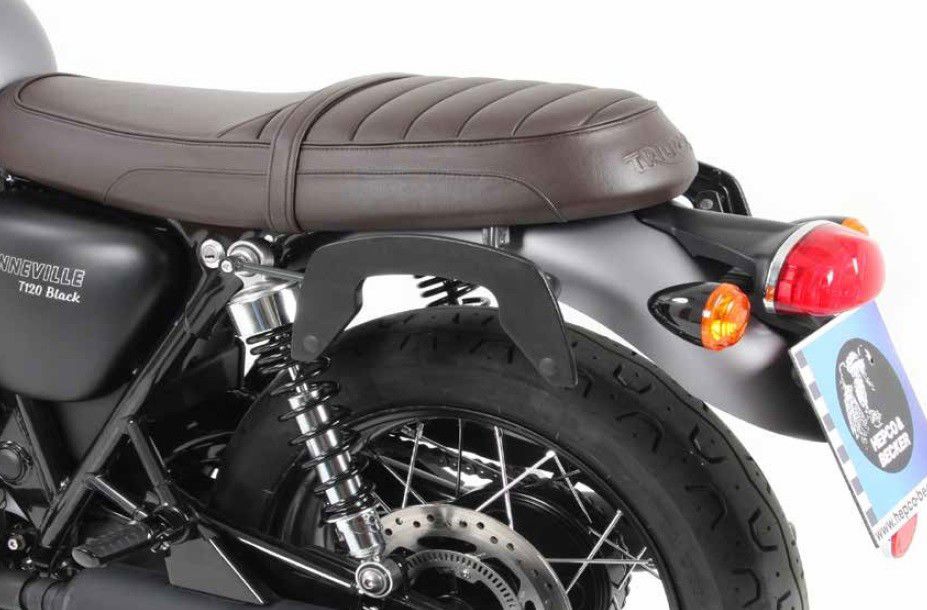 Hepco & Becker C-Bow pannier rack set black for Triumph Bonneville T120 from 2016 to 2021
