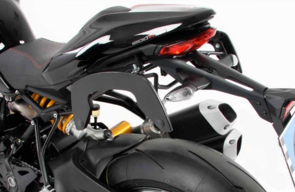 Hepco & Becker C-Bow pannier rack set black for Ducati Monster 1200R from 2016 to 2017