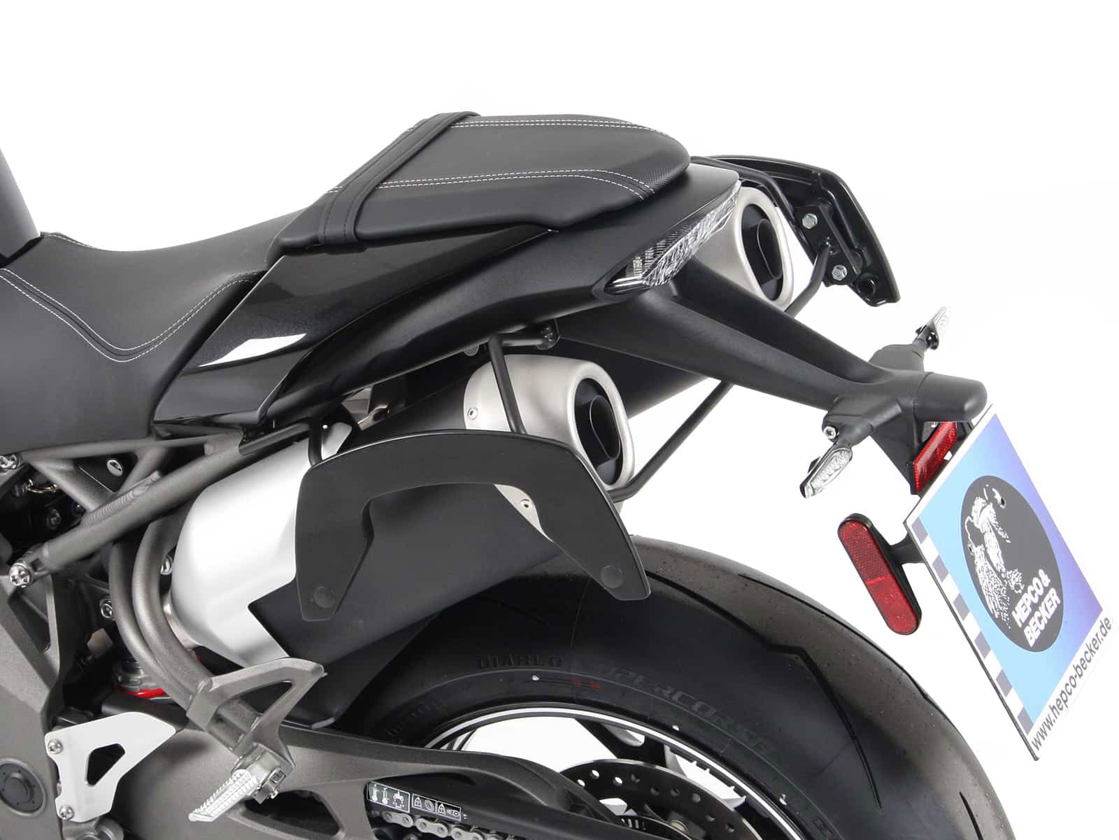 Hepco & Becker C-Bow pannier rack set black for Triumph Speed Triple 1050 from 2016 to 2020