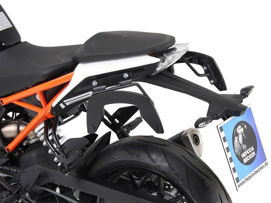 Hepco & Becker C-Bow pannier rack set black for KTM Duke 125 from 2017 to 2020