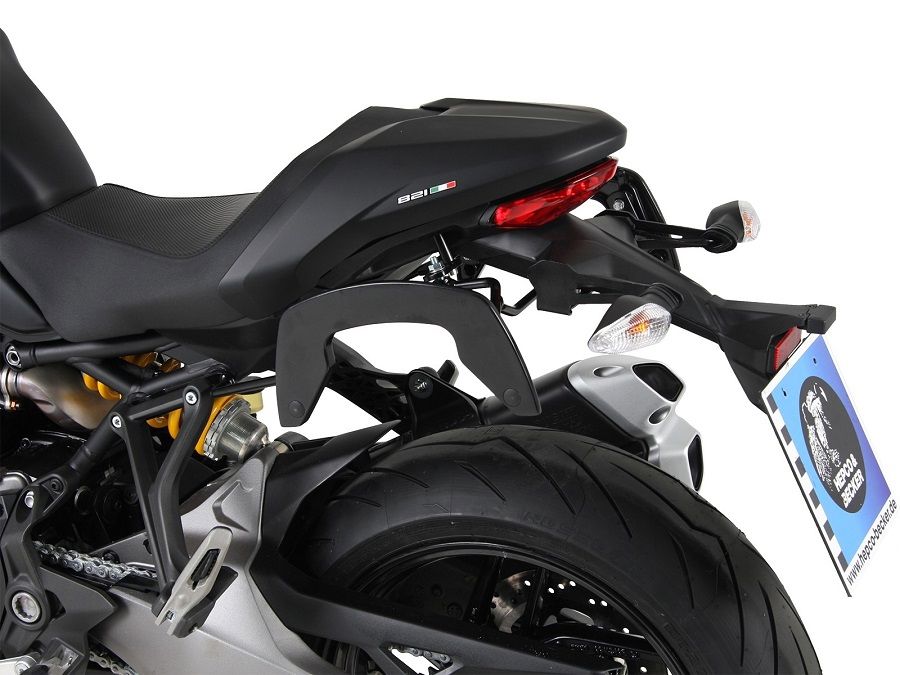 Hepco & Becker C-Bow pannier rack set black for Ducati Monster 821 from 2018 to 2020